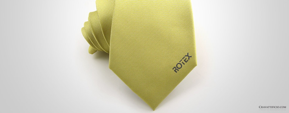 cravatta personalizzata gialla