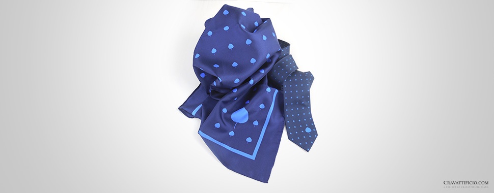 foulard personalizzato azzurro