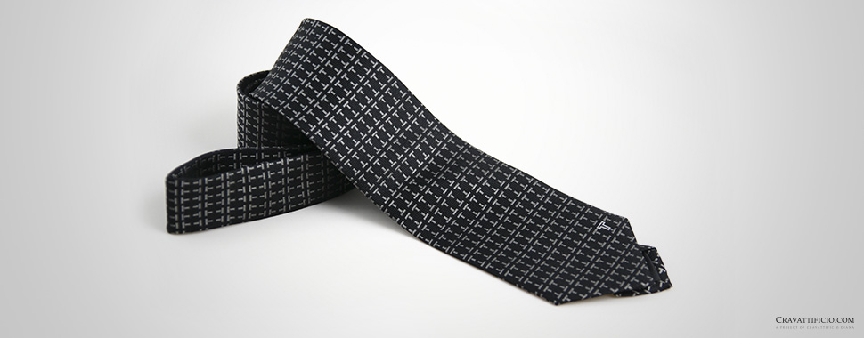 cravatta personalizzata nera