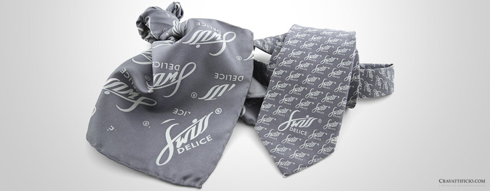 cravatta personalizzata grigia