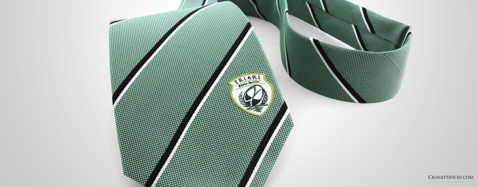 cravatta personalizzata verde regimental