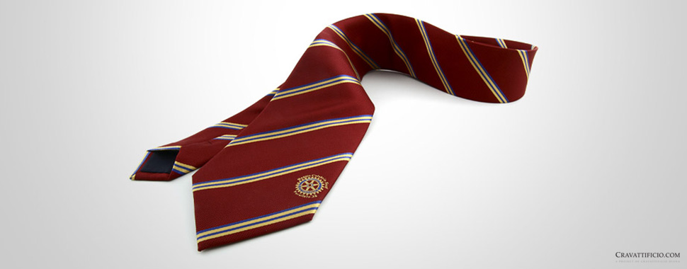 cravatta personalizzata regimental rossa