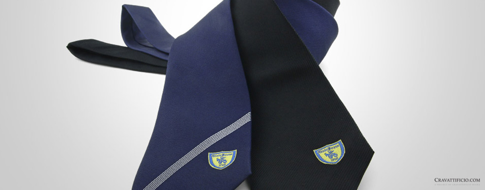 cravatte personalizzate blu e nera
