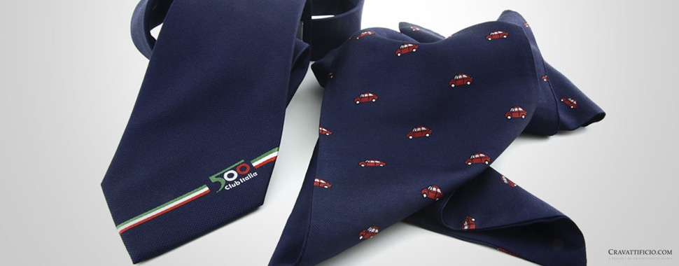 cravatte personalizzate blu con logo