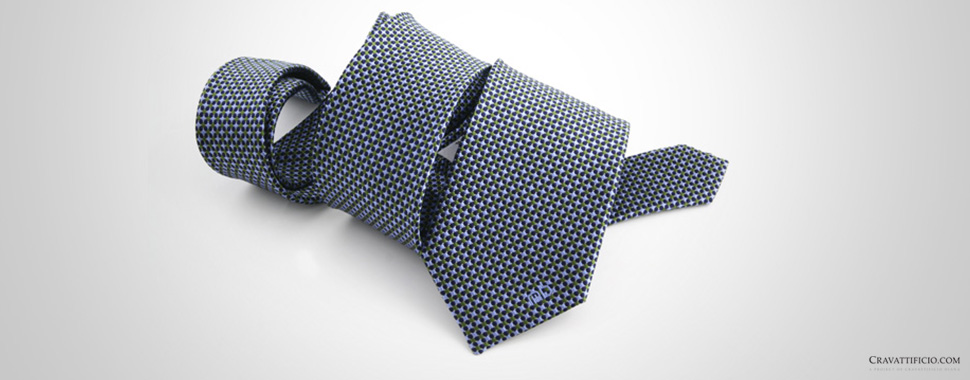 Cravatta personalizzata grigia a pois