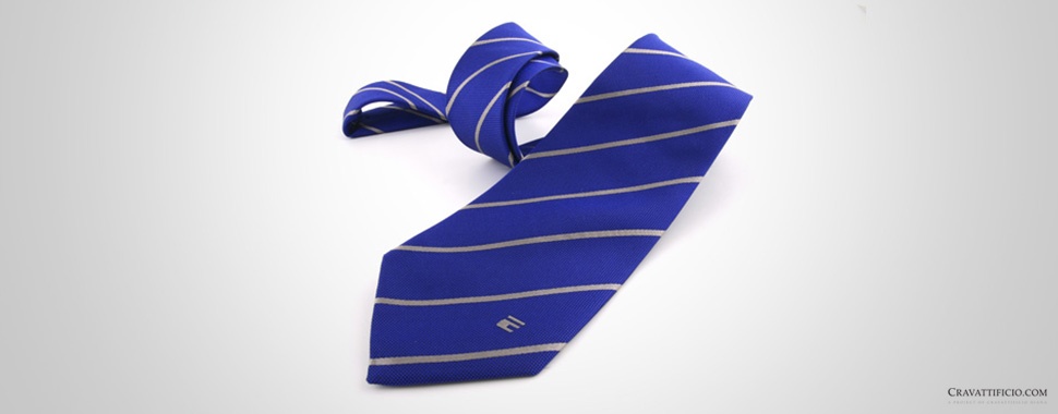 Cravatta personalizzata azzurra regimental