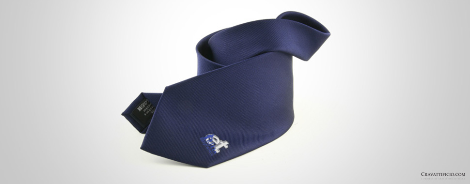 Cravatta personalizzata grigia tinta unita
