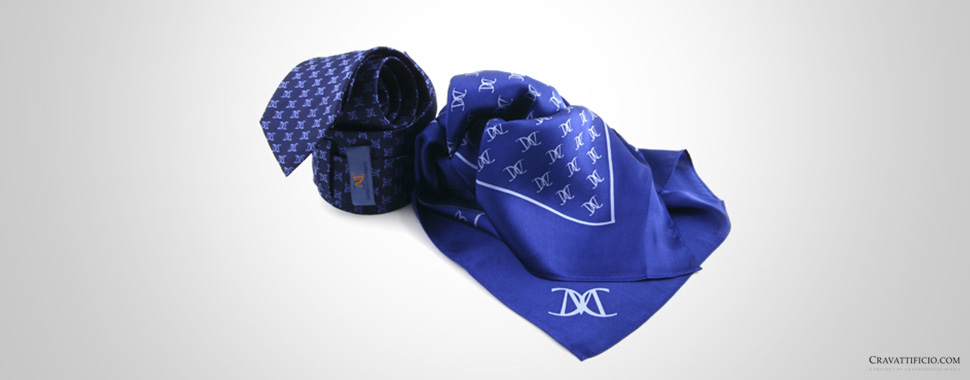 foulard personalizzato azzurro